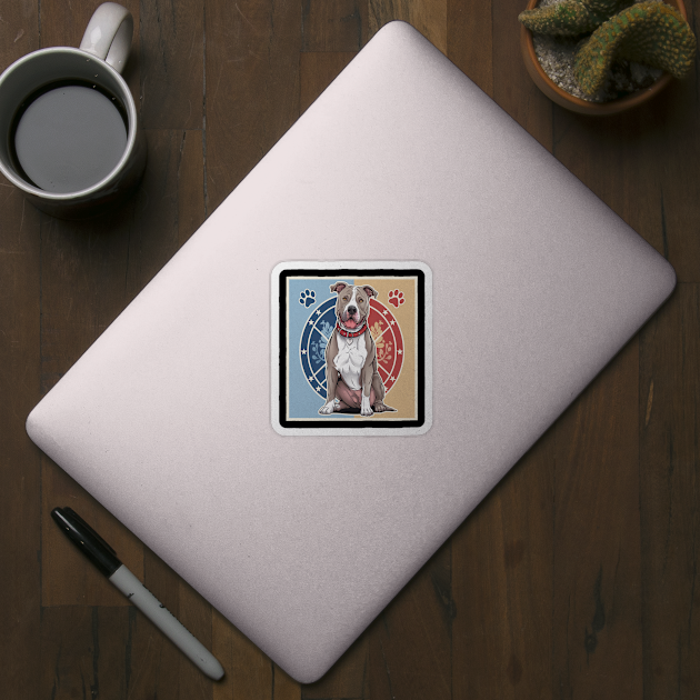 Pitbull Dogs, Strength and Loyalty in a Stunning Dog Lover's Design by Pixel Threads 